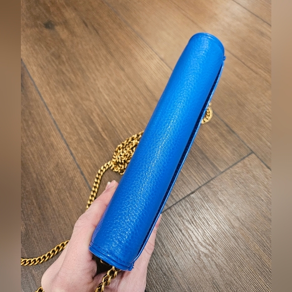 Tory Burch 💙 Britten Duo Envelope Long Continental Snap Closure Leather Wallet - Picture 5 of 16